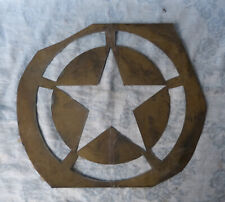 #Militaria# pochoir en métal pour étoile U.S. Army (diamètre extérieur 31cm)