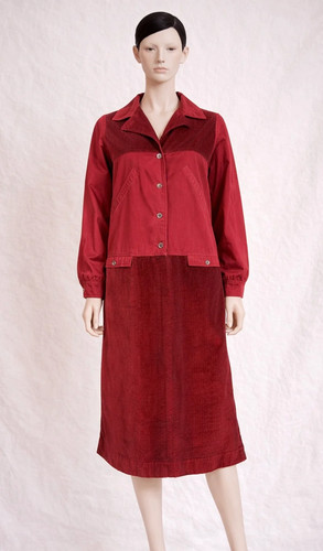 Courrèges robe midi velours - robe,