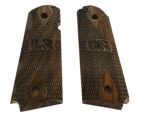 1911 grips checkered walnut - 1911,