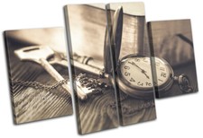 Retro Clock Keys Rustic