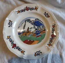 ASSIETTE GEORGES GEO FOURRIER  PAYS BRETON  SARREGUEMINES RAVODEUR FILET