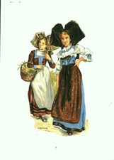 Gravure ancienne Alsace 1970