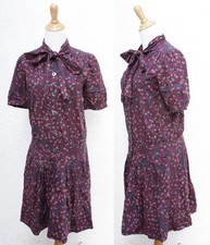 MARC JACOBS MARRON VIOLET ROUGE FLEURS ROBE HAUT FLORAL 2 S 36 38 DVF NOEUD XS