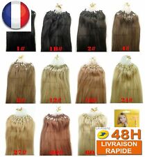 50/100/150/200 EXTENSIONS DE CHEVEUX POSE A FROID EASY LOOP NATUREL REMY 53-60CM