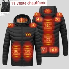 Veste Chauffante Intellingente  Impermeable A Capuche USB Blouson Hiver 3 Mode 