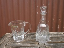 2 carafes en cristal saint