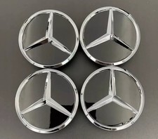 Centre de roue Mercedes lot de quatre 75mm caches moyeu