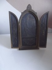 tryptique de Bernard WICKER " CONCEPTION  " Religion dévotion ésotérisme bronze