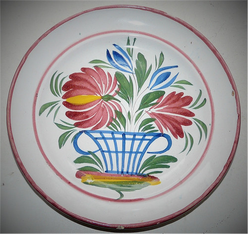 Assiette ancienne décor - assiette,