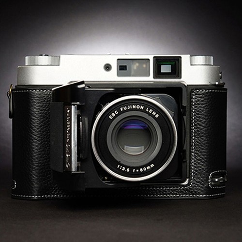 Genuine leather half camera - half,