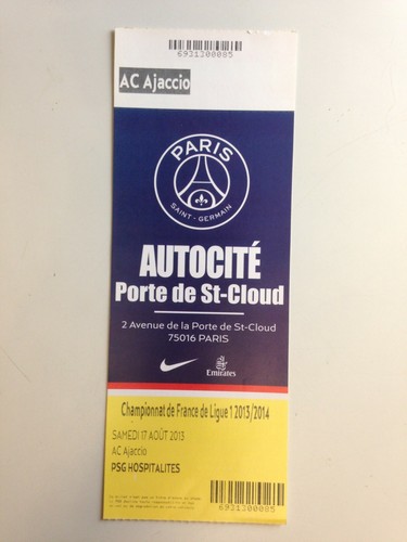 Billet paris psg ac ajaccio - -,