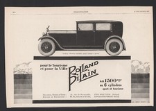 publicite 1919 voiture automobile ROLLAND PILAIN courbevoie Levalloy Perret