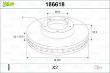 Disque frein valeo - disque,