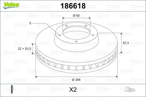 Disque frein valeo - disque,