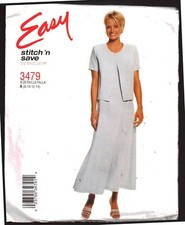 3479 PATRON" McCALL'S 2 CREATIONS  ROBE ET VESTE COURTE TAILLE 36 AU 48