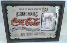 vintage miroir coca cola pub bar 33 x 25 cm rétro 