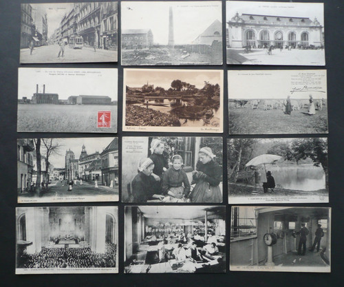 Lot cartes postales - 12,