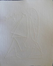 Jean COCTEAU : Nu  aux cheveux