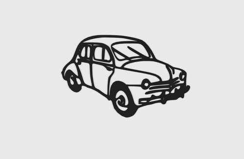 Renault 4cv wall art - renault, décor