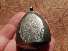 grelot de hochet cigogne Héron en Alpacca ALSACE