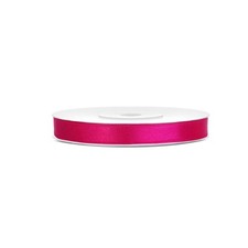 Ruban satin double face 6mm rose fuchsia x 25 mètres
