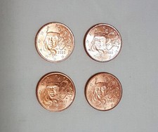 Lot de 4 pièces 5 Cent EURO France 2019 / 2023 t.t.b état Set of 4 coins Ex