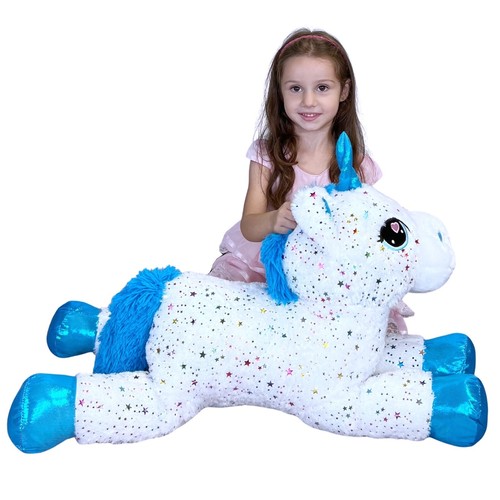 Grande peluche licorne blanc - grande,