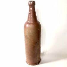 XIXe Vase Bouteille Soliflore Grès La Hubeaudière HB  HENRIOT QUIMPER