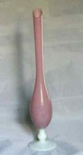 Longue opaline rose vase vintage Italie Italian Opaline Vase 60s MCM Empoli 36cm
