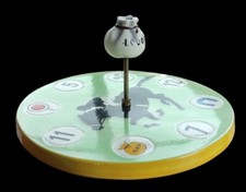 Ancien Plateau Céramique Tiercé Chevaux Cheval Sport /Art De La Table Vintage 