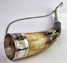 Vieux Corne à Boire Niellage Russie Caucase Um 1900 R535
