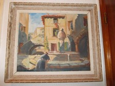 Ancien GRAND tableau ( 2800 € AKOUN ) signé A. LEMAIRE , huile sur toile