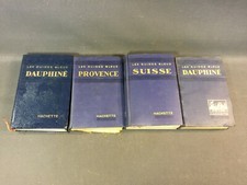 Lot 4 anciens guides bleu Dauphiné Suisse Provence édition Hachette vintage