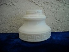 Greek Key Milk Glass Lamp Base