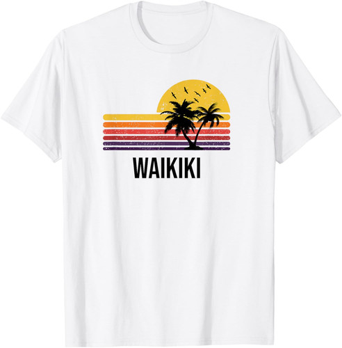 Waikiki vintage palmiers - vintage,