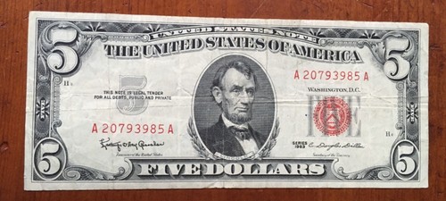 1963 united states - 1963, $5