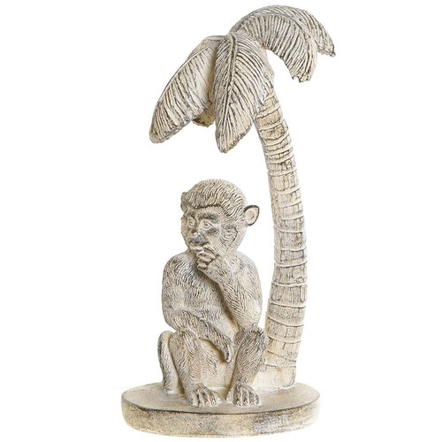 Statuette singe palmier - singe, et