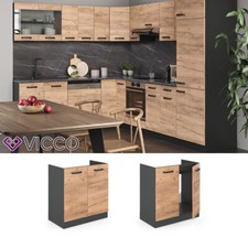 Meuble de cuisine, élément haut, élément bas, cuisine intégrée,anthracite, VICCO
