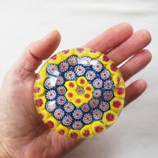 Ancienne SULFURE Murano MILLEFIORI 545gr Presse Papier -Old Venician Paperweight