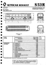 RENAULT EXPORT / AUTOCAR S 53 R VERSION 1 - 102 / FICHE TECHNIQUE de 1981
