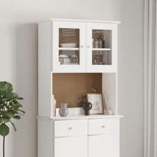 Dessus de Commode Buffet Meuble de Rangement Cuisine Bois Massif de Pin vidaXL