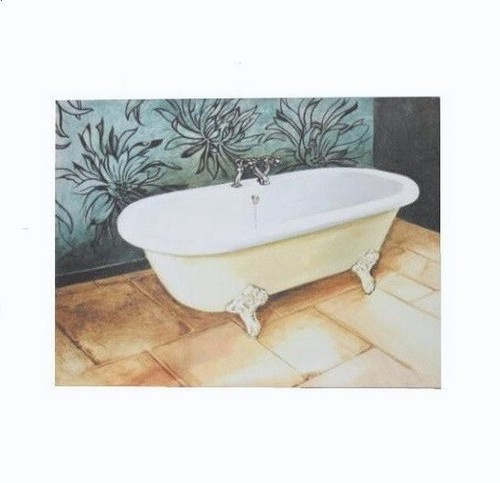 Cadre toile tableau baignoire - tableau,