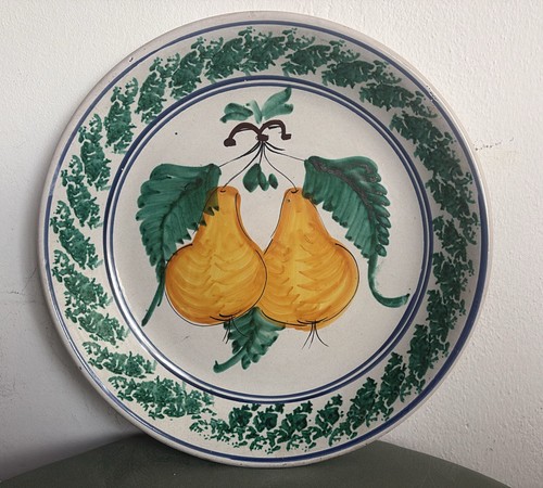 Grand plat majolique - plat, en