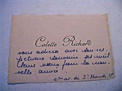 Colette richard autographe - colette,