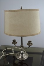 PETITE LAMPE BOUILLOTTE  2 FEUX AVEC SON ABAT JOUR