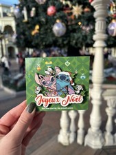 Pin Joyeux Noel Stitch  Disneyland Paris DLP EL 700 EX Limited Edition LE