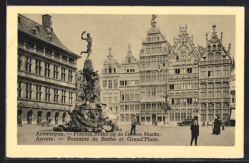Cpa anvers fontaine brabo - fontaine,