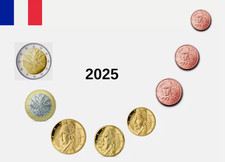 Série 8 pièces Euros France 2025 - 1 centimes à 2 Euros