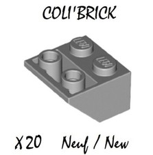 Lego 3660 - 20x Brique Toit / Slope, inverted 45 2x2 - Light Bluish Gray - NEUF