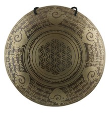 Gong - tibétain -Fleur de vie- Mantra - 33 cm - 13" - Méditation- Thérapie  2223